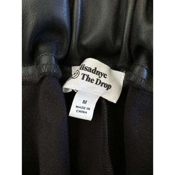 Lisadnyc The Drop - Vegan Leather Pull On Jogger Pants in Black - Picture 2 of 4